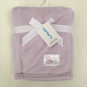 NEW Carters Baby Blanket “Dream Big Little One” Purple Soft Plush Cozy Baby Gift